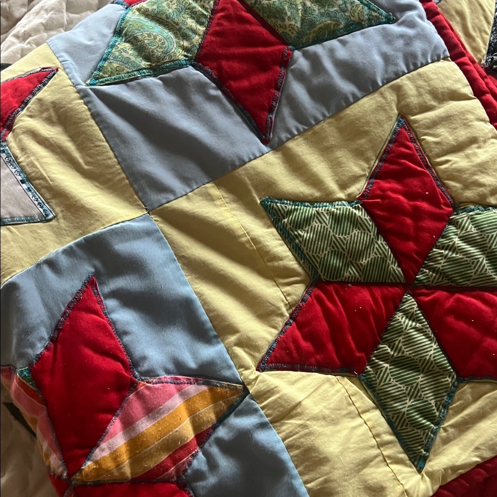 Colorful Star Pattern Quilt